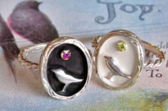 幸せをはこぶバードモチーフリング❤Small