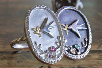 幸せをはこぶバードモチーフリング❤Large